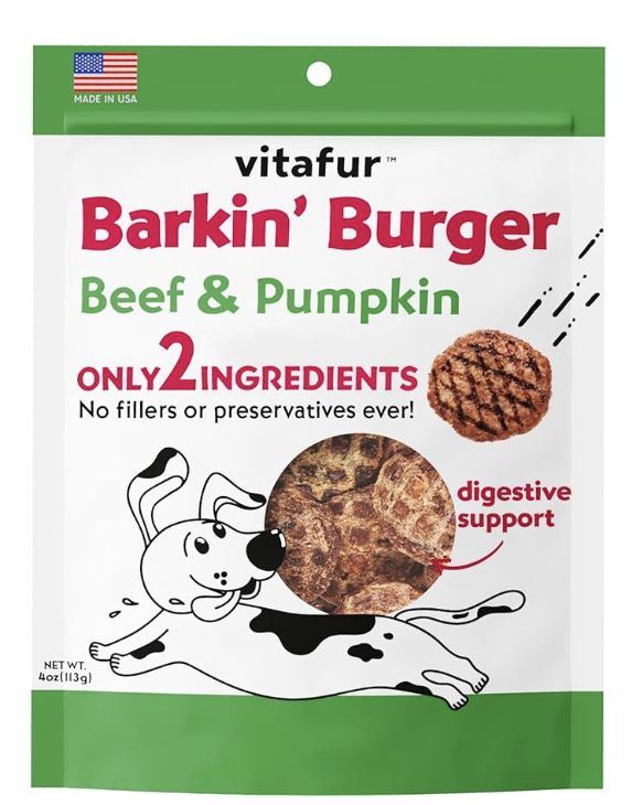 Vitafur Dog Barkin Burger Beef &amp; Pumpkin 4oz