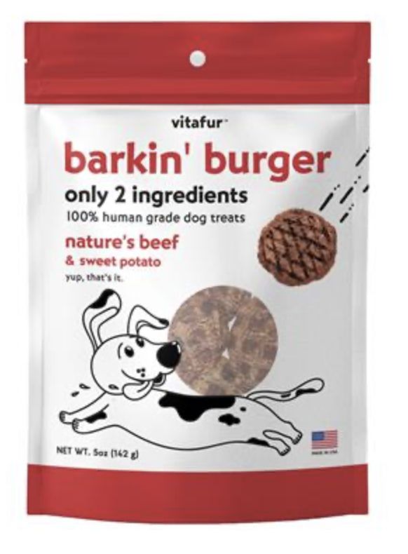 Vitafur Dog Barkin Burger Beef &amp; Sweet Potato 5oz