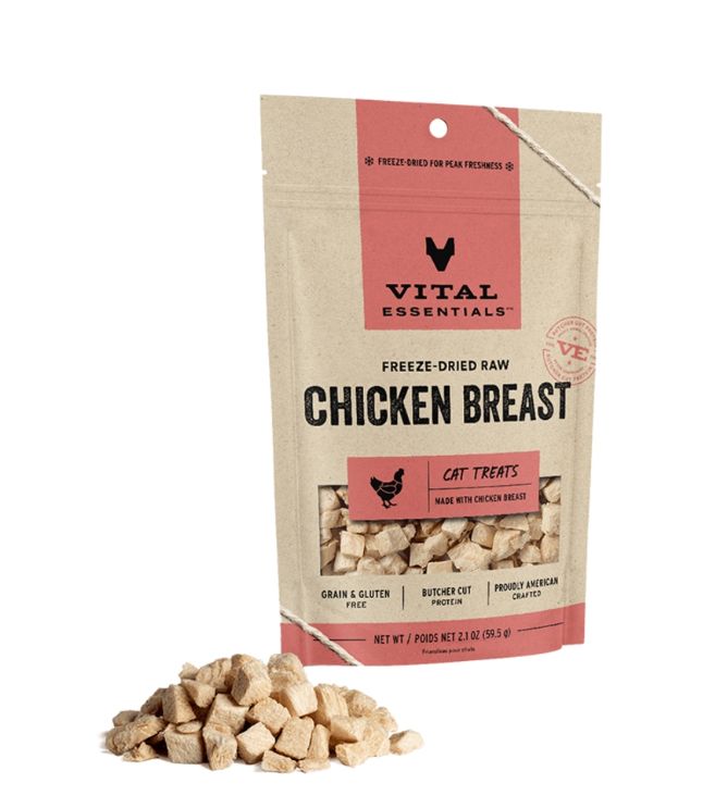 Vital Essentials Cat Freeze Dried Chicken 2.1oz