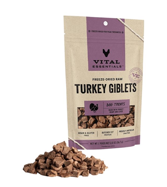 Vital Essentials Dog Freeze Dried Turkey Giblets 2oz