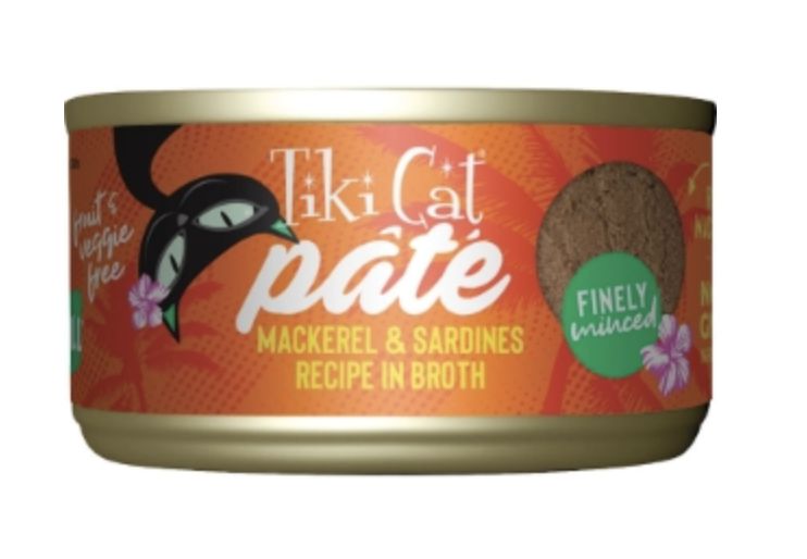 Tiki Cat Can Pate Mackerel &amp; Sardines Recipe in Broth 2.8oz