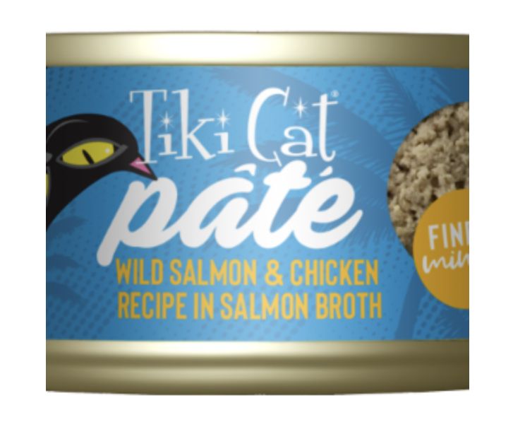 Tiki Cat Can Pate Salmon &amp; Chicken Recipe in Salmon Broth 2.8oz