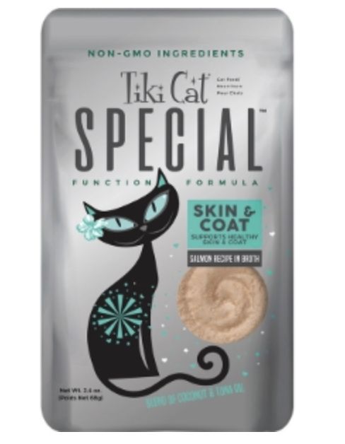 Tiki Cat Special Moussle Skin &amp; Coat Salmon in Broth 2.4oz