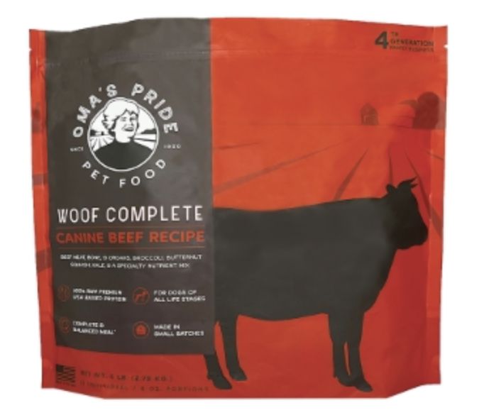 Oma&#39;s Pride Dog Frozen Bag Beef 6lb