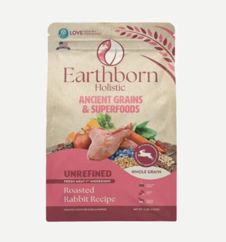 EarthBorn Dog Unrefined Ancient Grain Rabbit Recipe, Size: 4lb