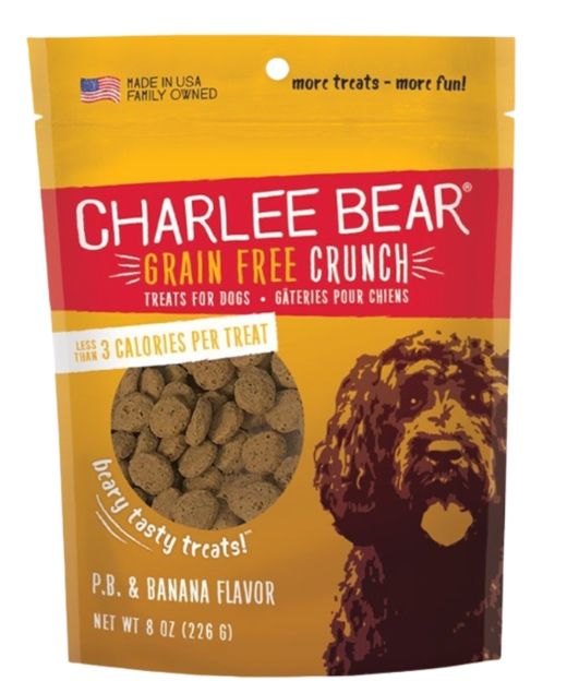Charlee Bear Dog Crunch Grain Free Peanut Butter &amp; Banana 8oz