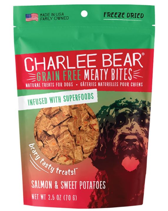 Charlee Bear Dog Meaty Bites Salmon &amp; Sweet Potato 2.25oz