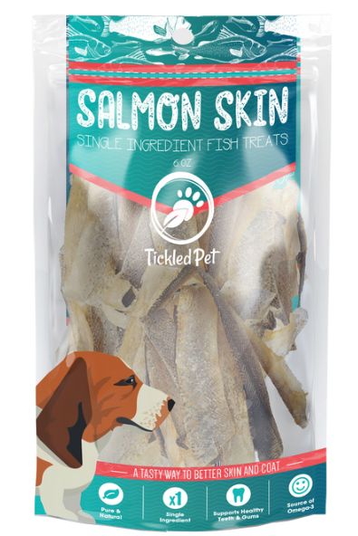 Tickled Pet Dog Salmon Skin 16oz, Size: 6 oz