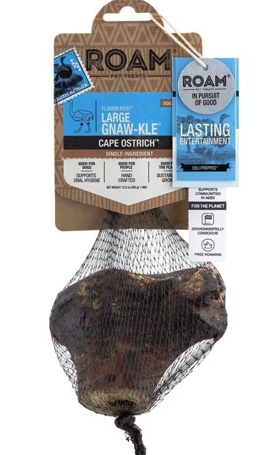 Roam Dog Large Gnaw-kle Ostrich 1pk