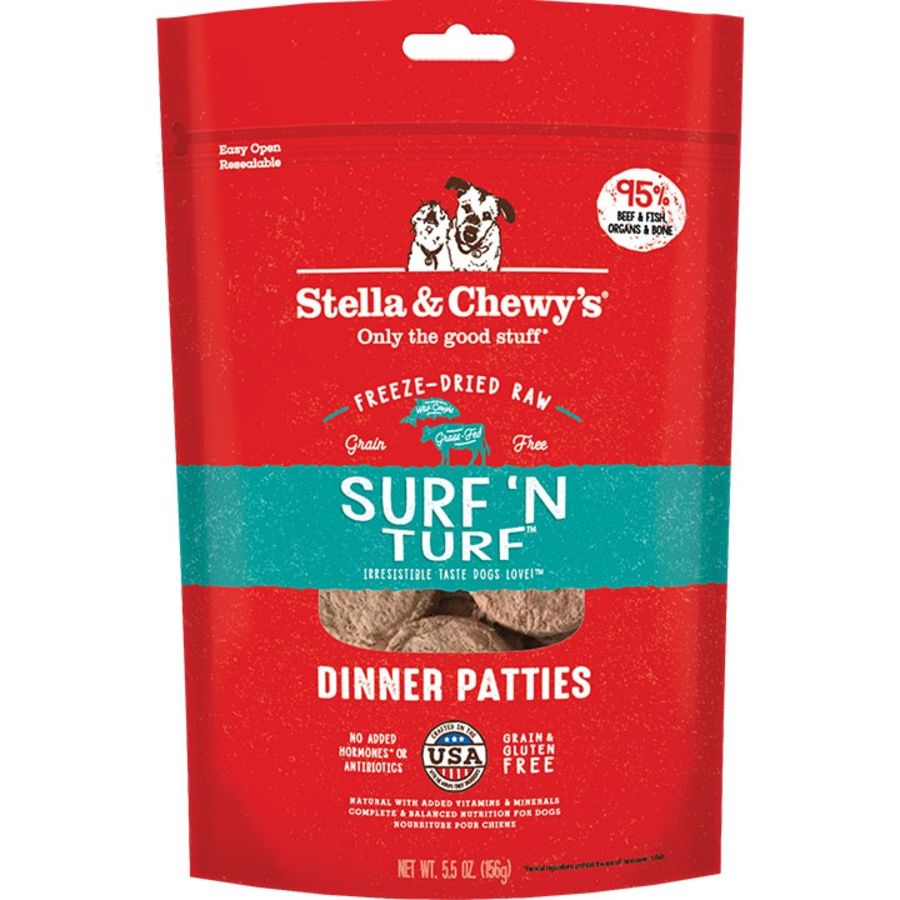 Stella &amp; Chewy&#39;s Dog Freeze-Dried Surf &amp; Turf Patties 5.5oz