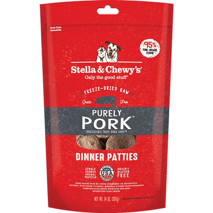 Stella &amp; Chewy&#39;s Dog Freeze-Dried Patties Pork 14oz