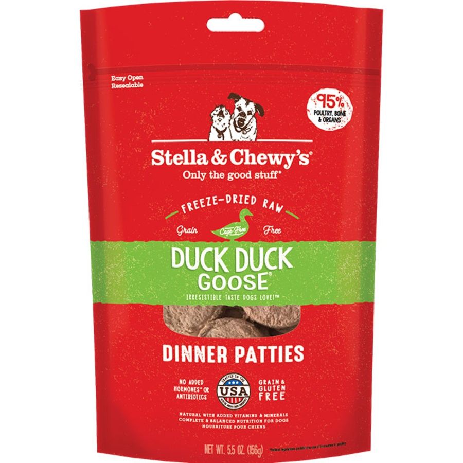 Stella &amp; Chewy&#39;s Dog Freeze-Dried Patties Duck, Size: 14oz