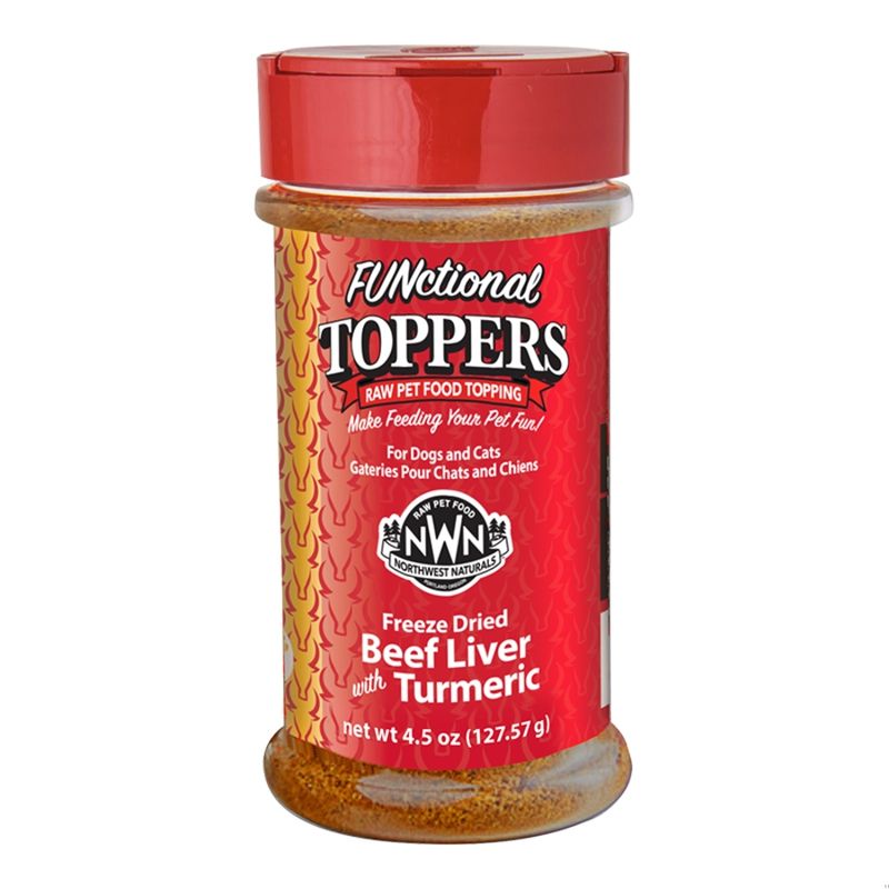 Northwest Naturals Dog &amp; Cat Freeze Dried Topper Beef Liver With Tumeric 4.5oz