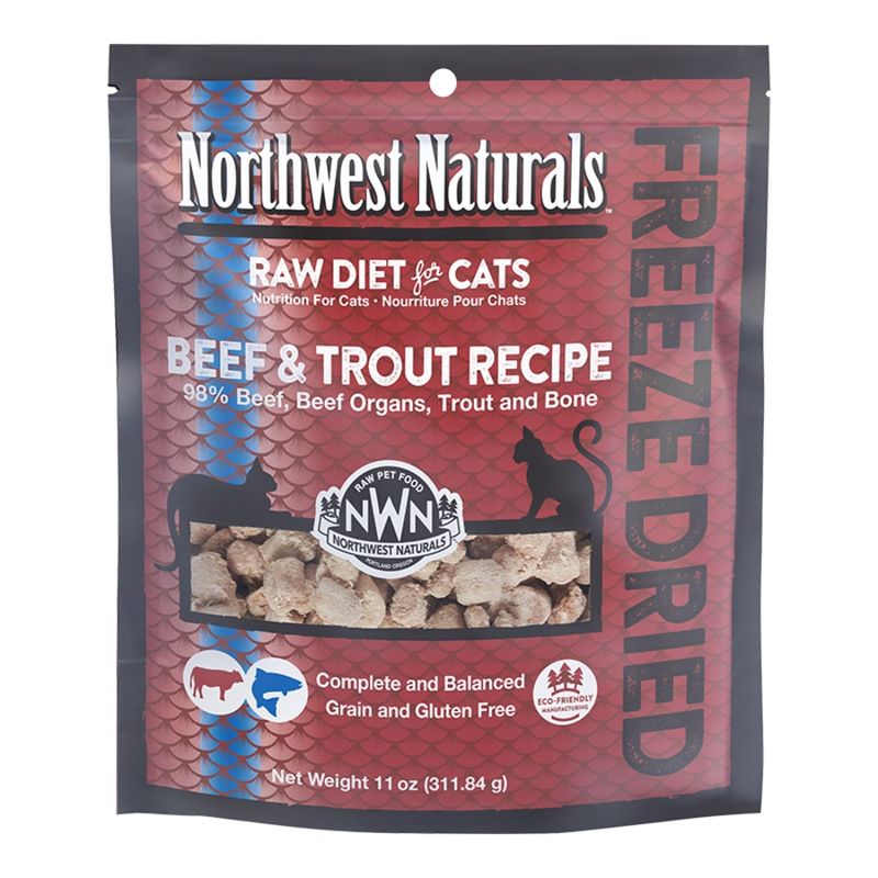 Northwest Naturals Cat Freeze Dried Nibbles Beef Trout 11oz