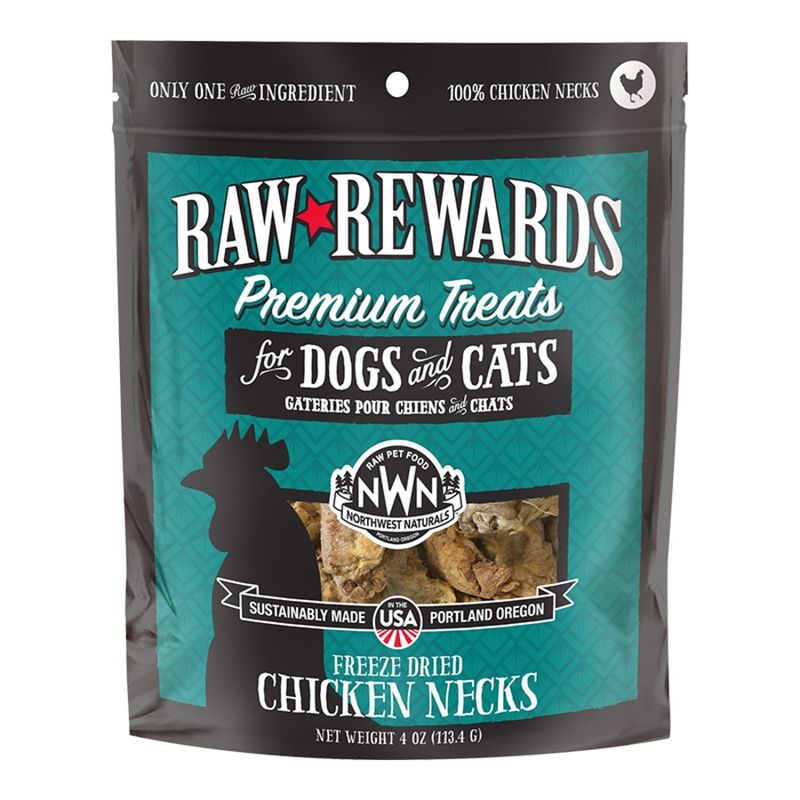 Northwest Naturals Dog &amp; Cat Freeze Dried Treats Chicken Neck 4oz