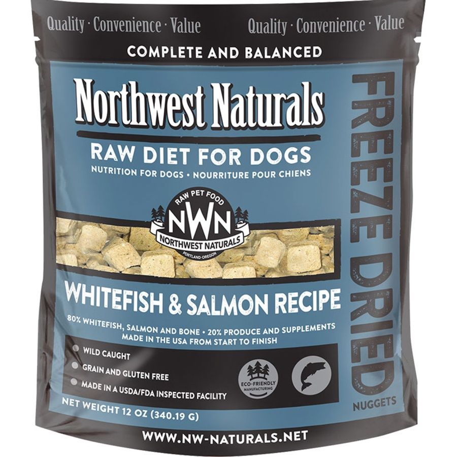 Northwest Naturals Dog Freeze Dried Nuggets Whitefish Salmon 11oz
