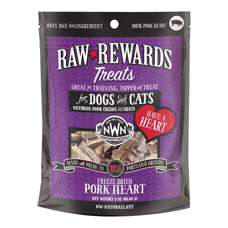 Northwest Naturals Dog &amp; Cat Freeze Dried Treats Pork Heart 3oz