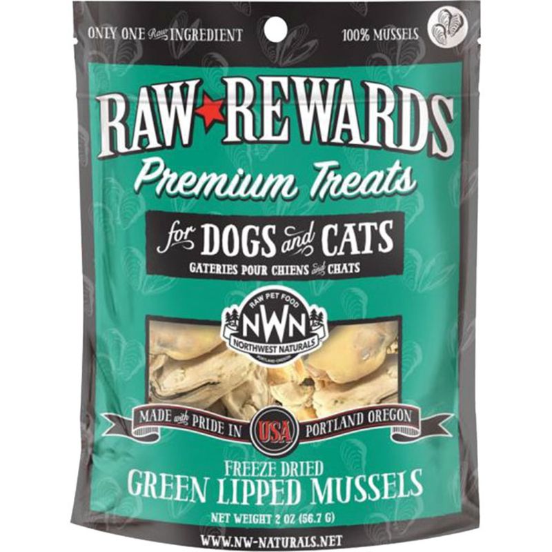 Northwest Naturals Dog &amp; Cat Freeze Dried Treats Green Mussel 2oz