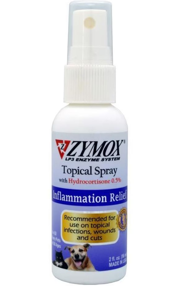 Zymox Dog &amp; Cat Topical Spray With Hydrocortisone 2oz