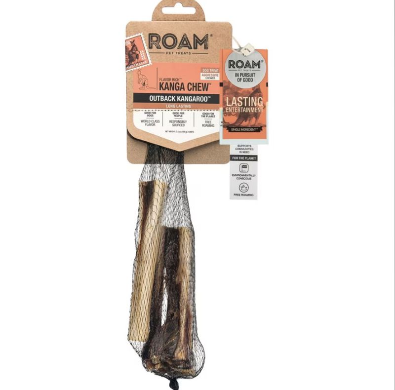 Roam Dog Kanga Chew Outback Kangaroo 2pk