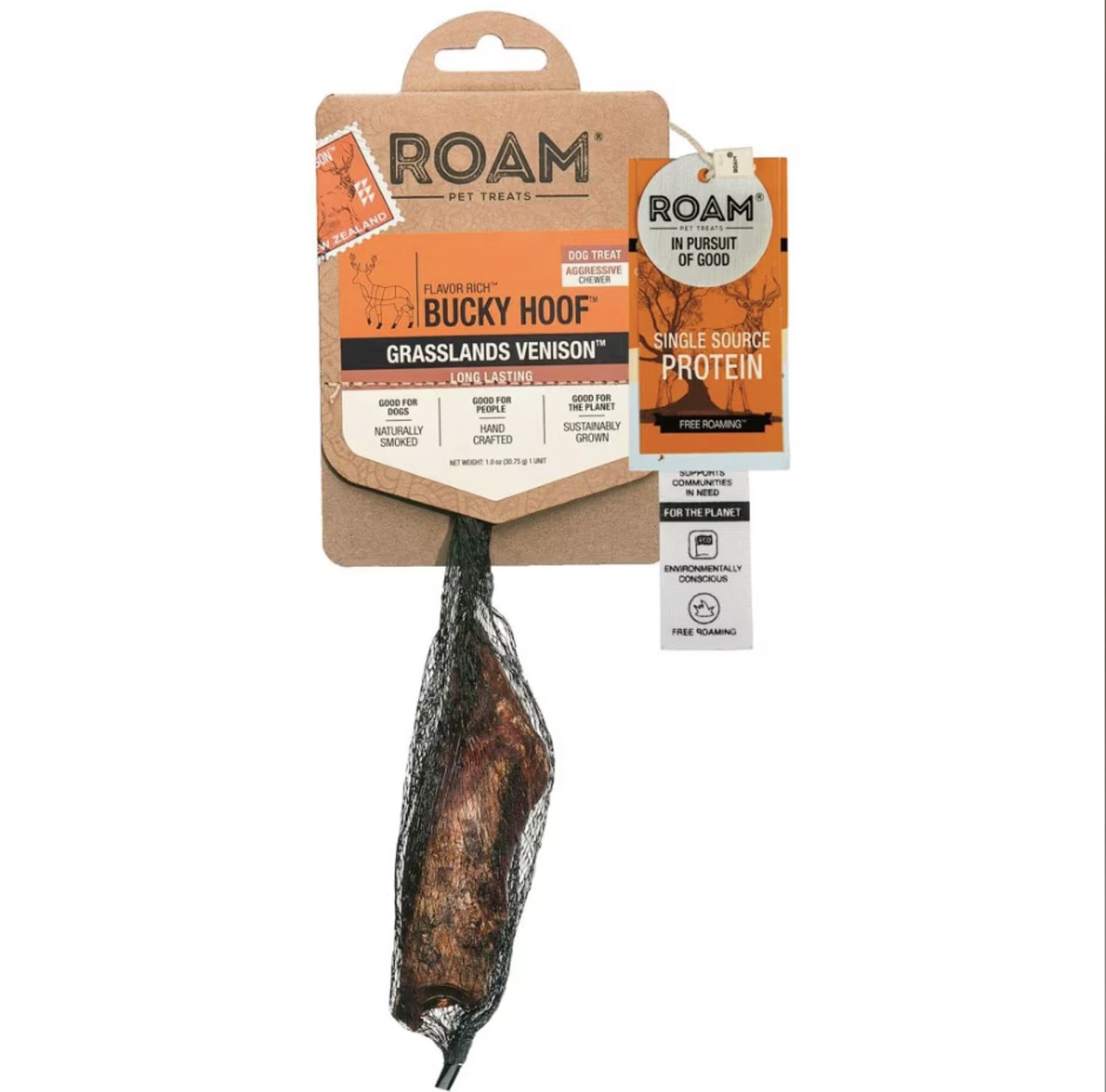 Roam Dog Bucky Hoof Venison 1pk