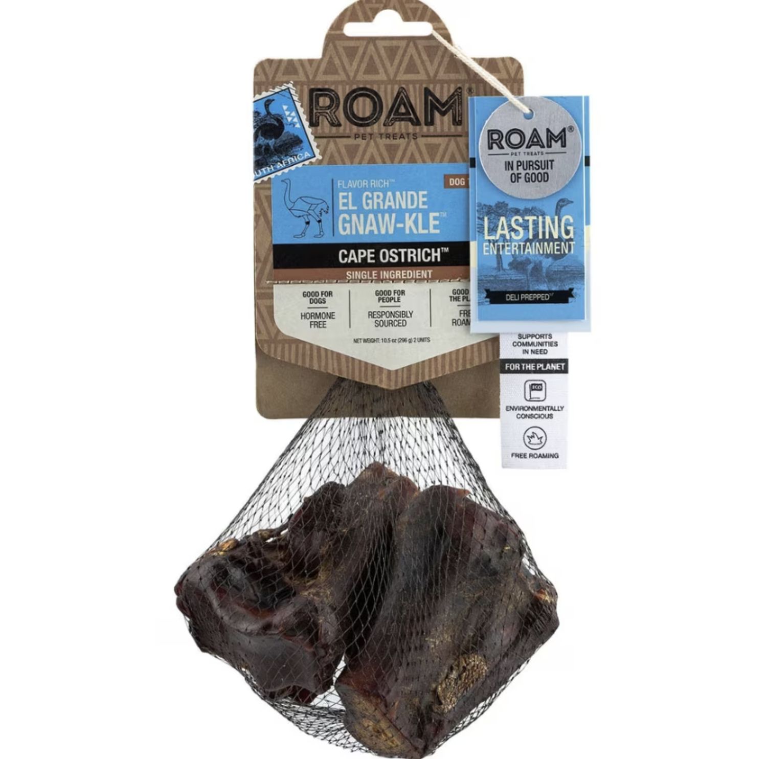 Roam Dog El Grande Gnaw-kle Ostrich Knuckle 2pk