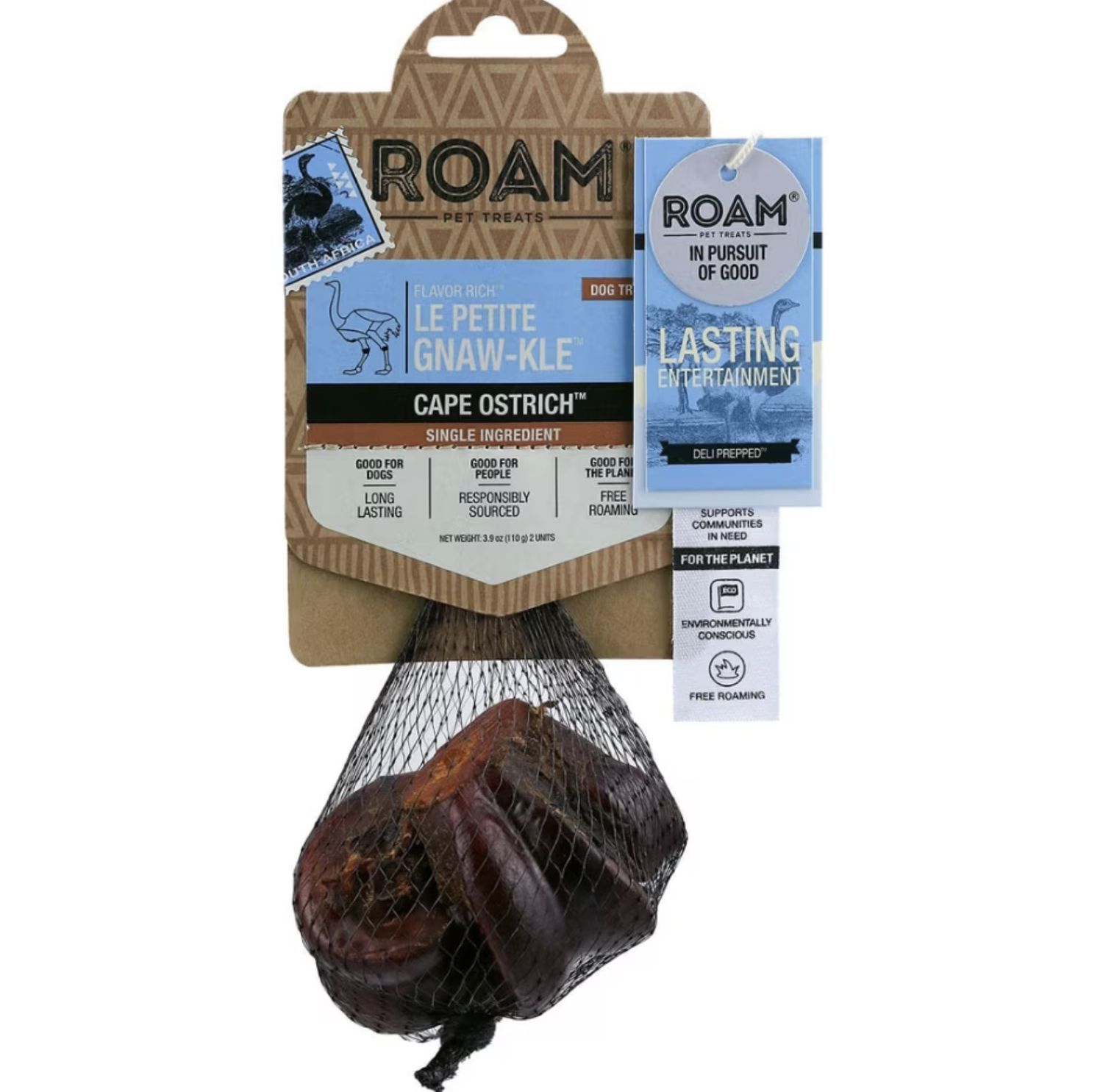 Roam Dog Le Petite Gnaw-kle Ostrich 2pk