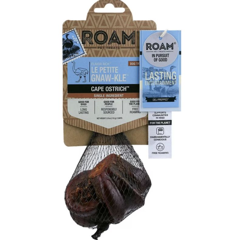 Roam Dog Le Petite Gnaw-kle Ostrich 2pk