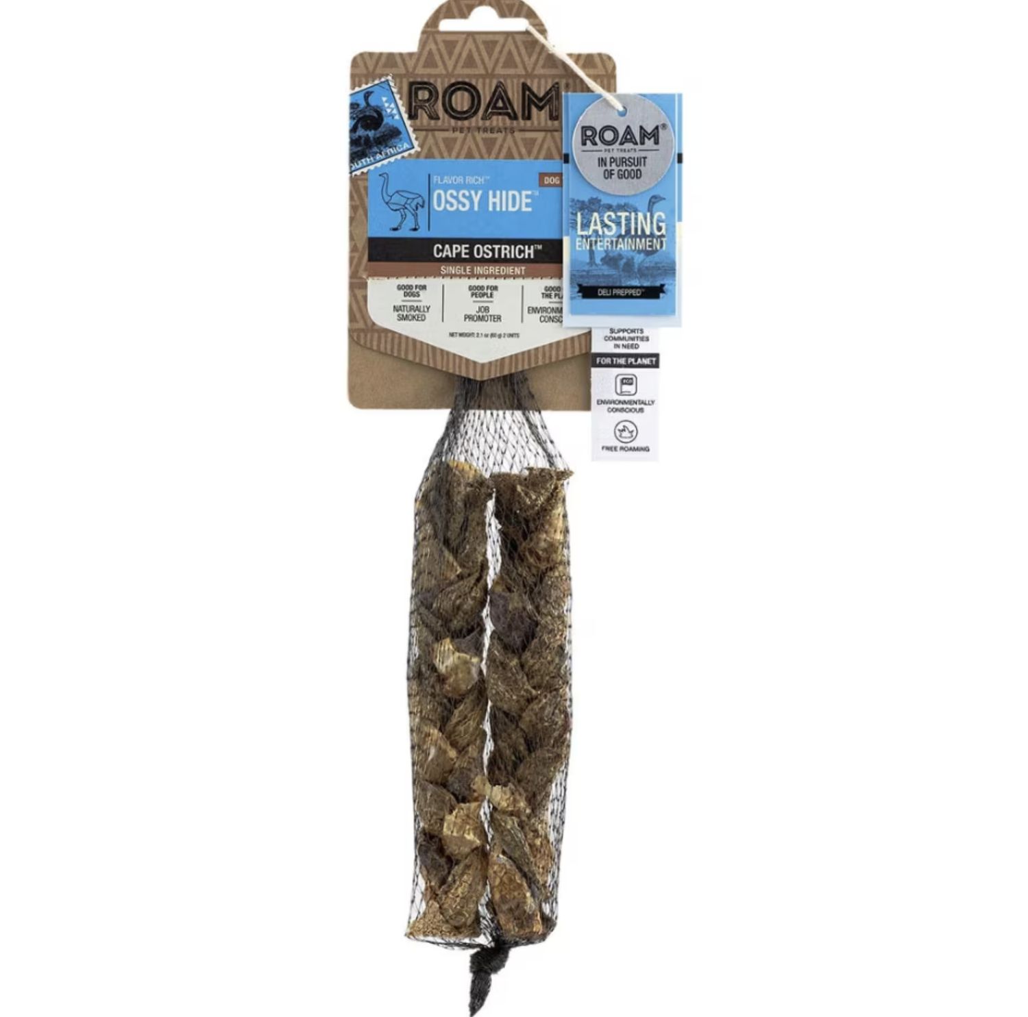 Roam Dog Ossy Twists Ostrich 2pk