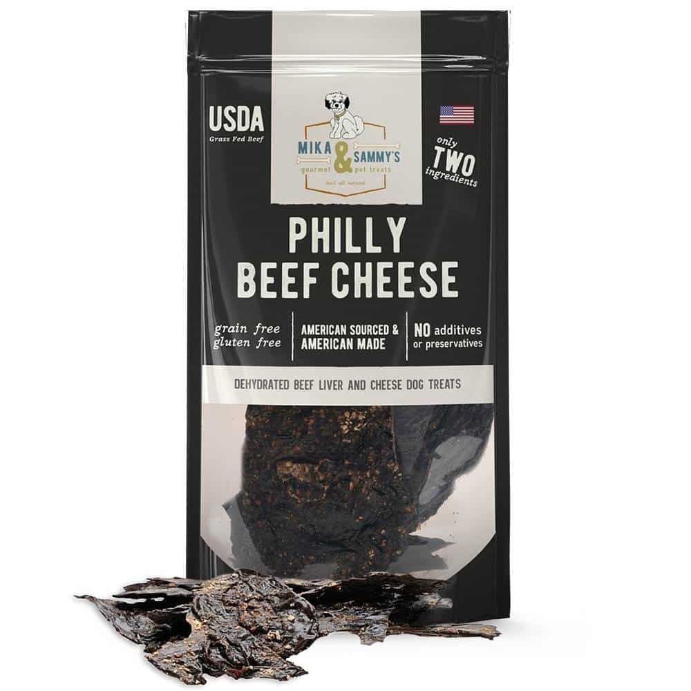 Mika &amp; Sammy&#39;s Dog Philly Beef Cheese Jerky, Size: 5oz