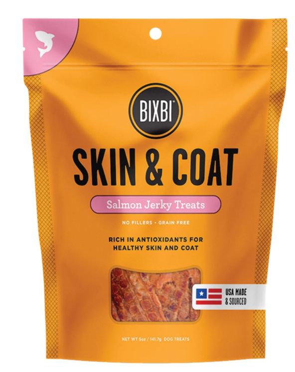 Bixbi Dog Skin &amp; Coat Salmon Jerky, Size: 5oz