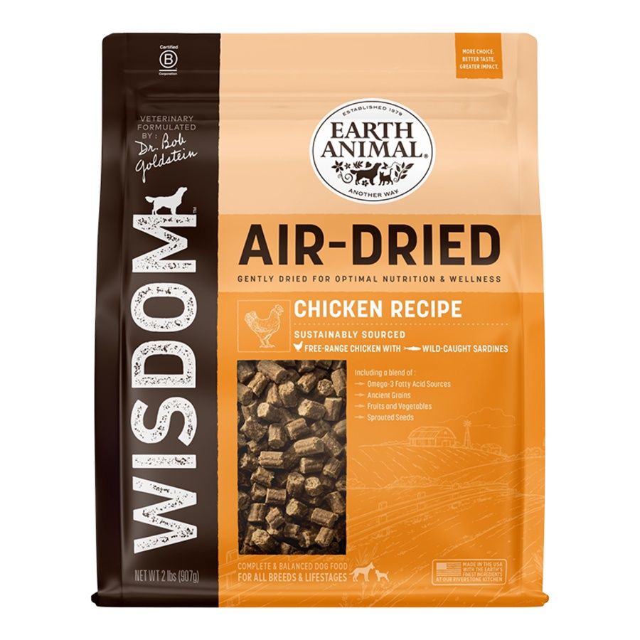 Earth Animal Dog Air-Dried Wisdom Chicken 2lb