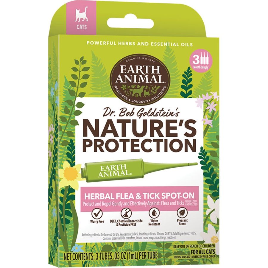 Earth Animal Cat Nature&#39;s Protection Spot Flea &amp; Tick