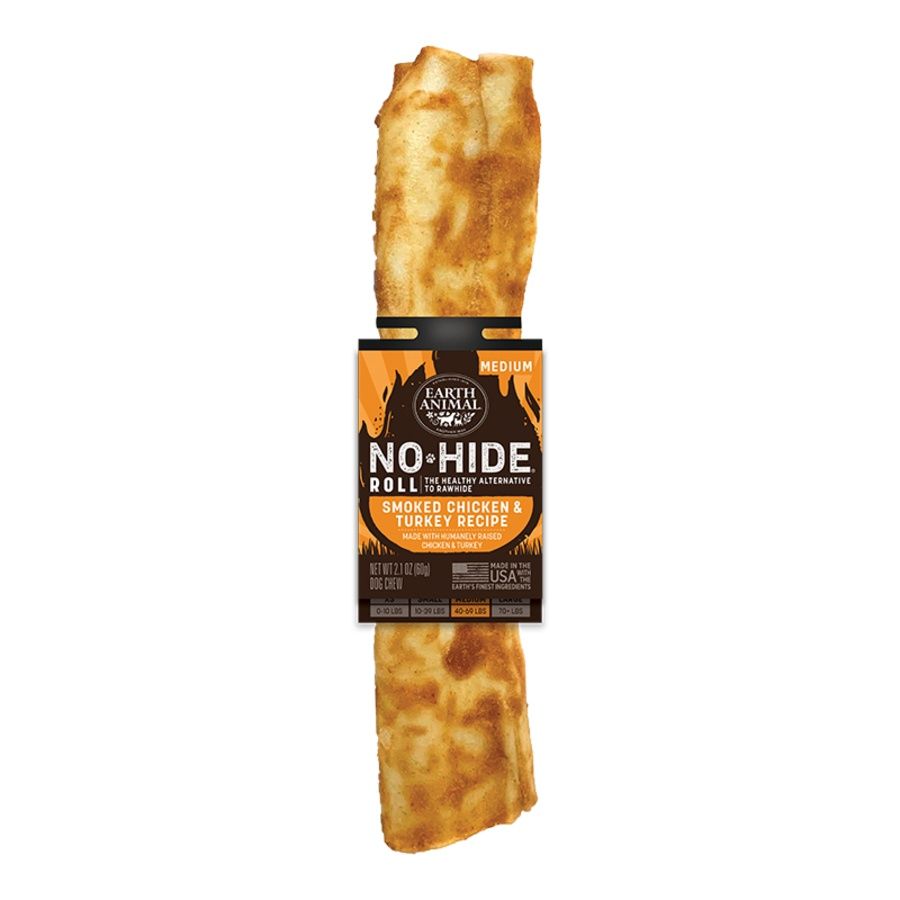 Earth Animal Dog No-Hide BBQ Roll Chicken, Size: Medium