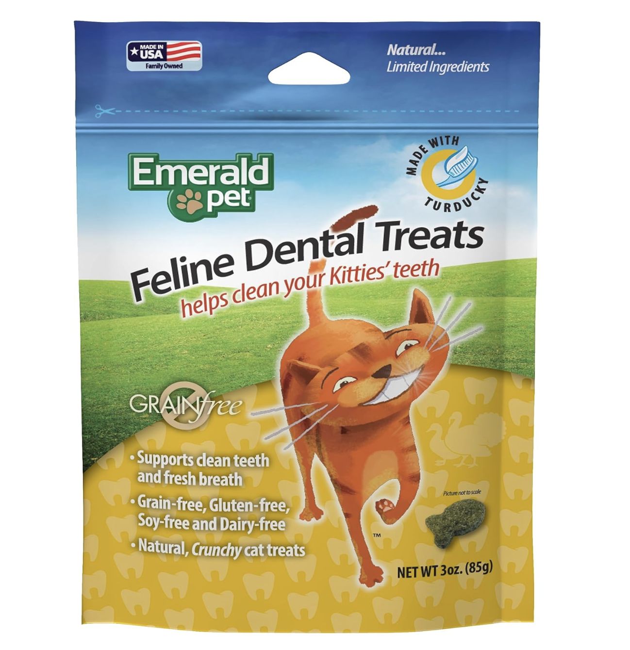 Emerald Pet Cat Dental Treats Turducky 3oz