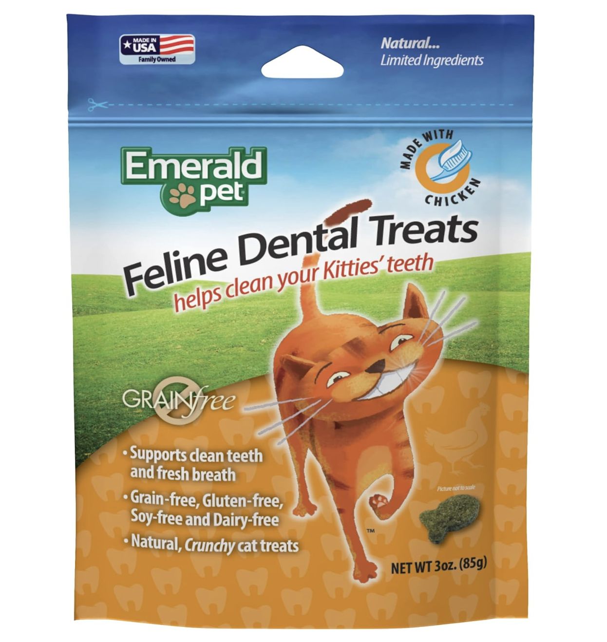 Emerald Pet Cat Dental Treats Chicken 3oz
