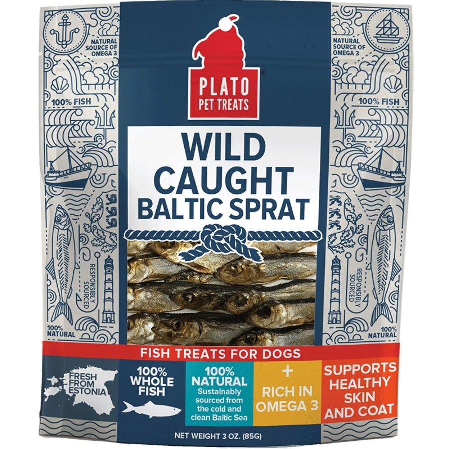 Plato Pet Treats Dog Baltic Sprat 3oz