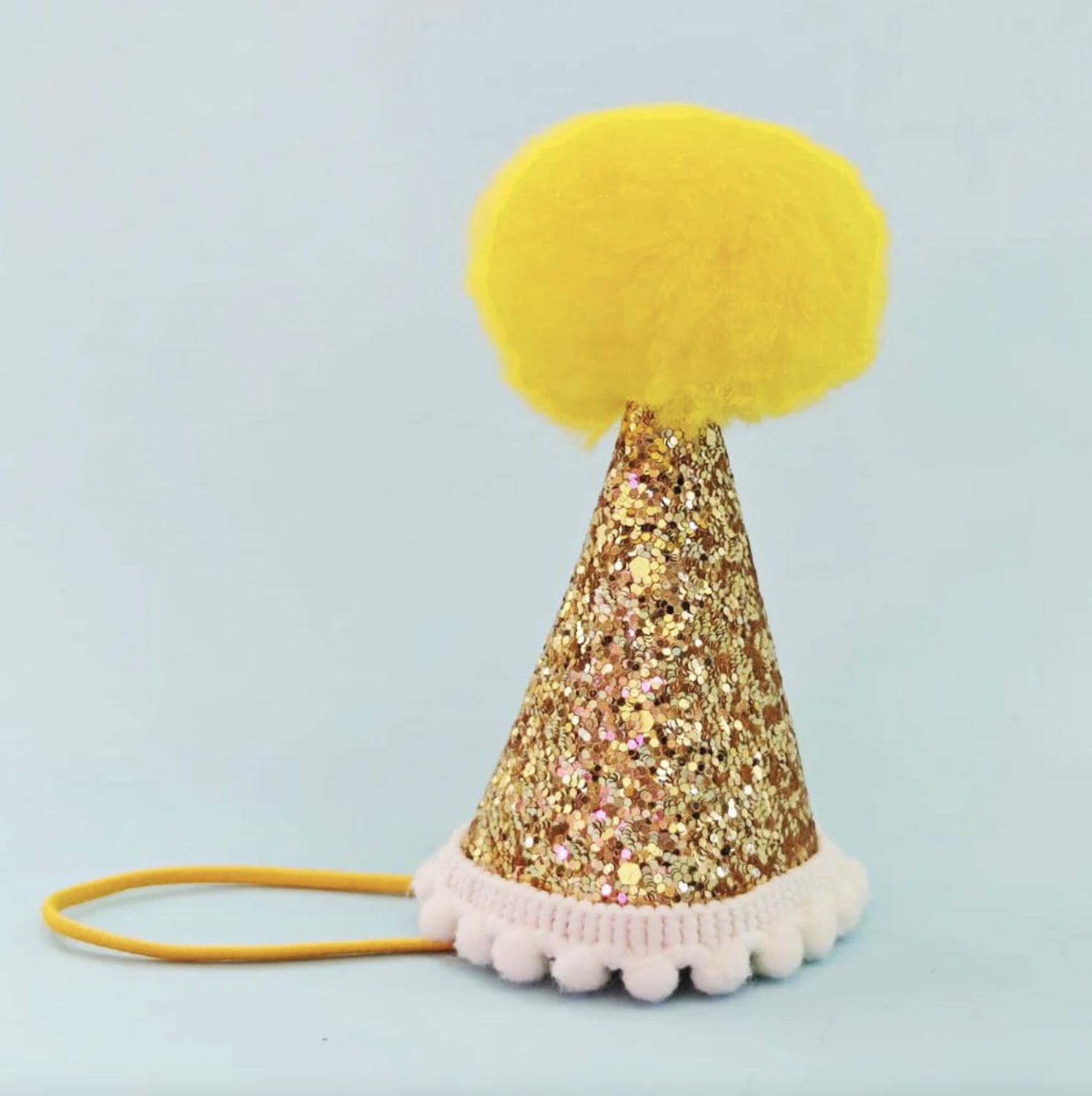 District Dog Party Hat Gold, Size: Small