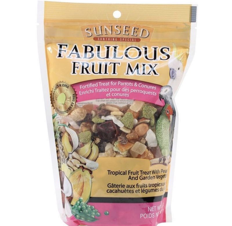 Sunseed Fabulous Fruit Mix Parrots &amp; Conures 12oz