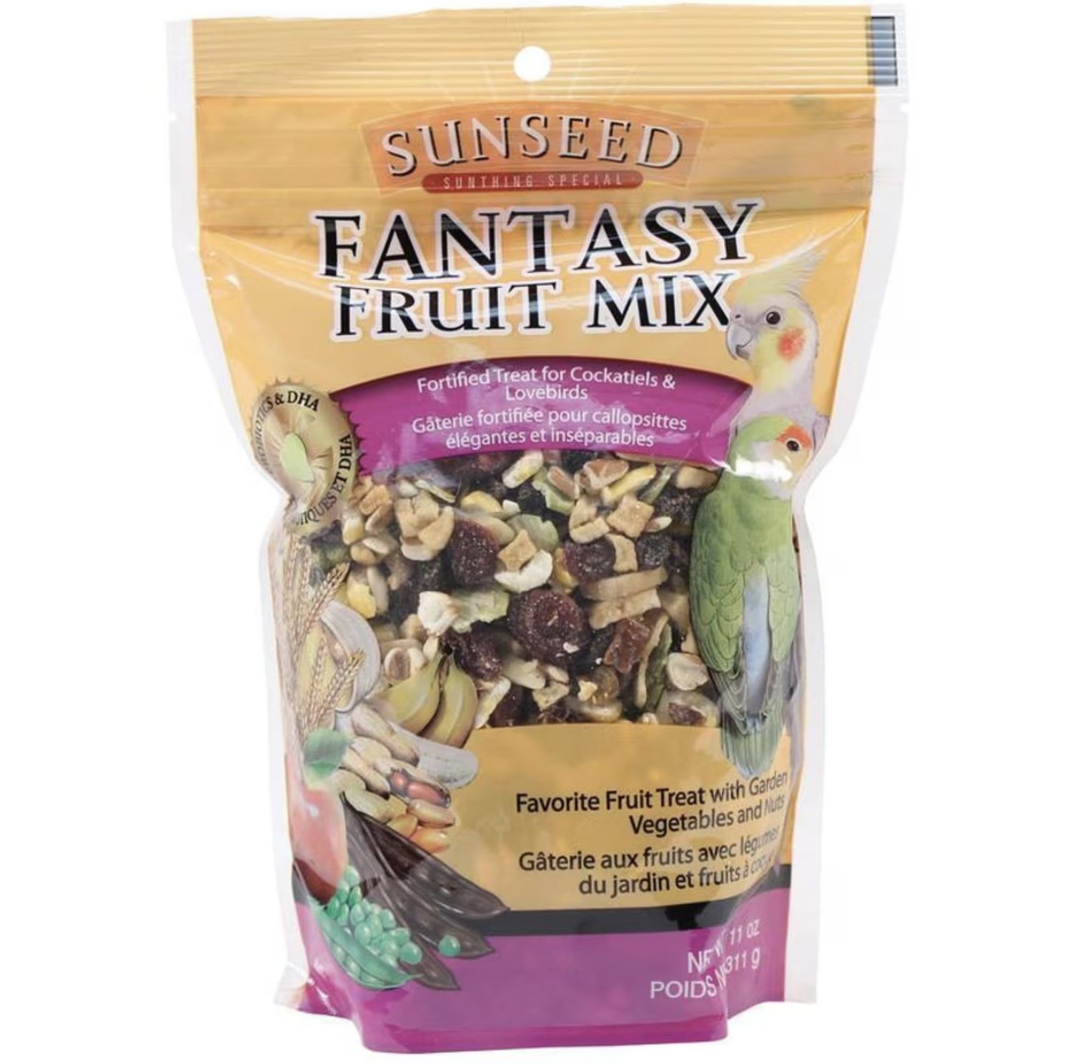 Sunseed Fantasy Fruit Mix Cockatiels &amp; Lovebirds 11oz