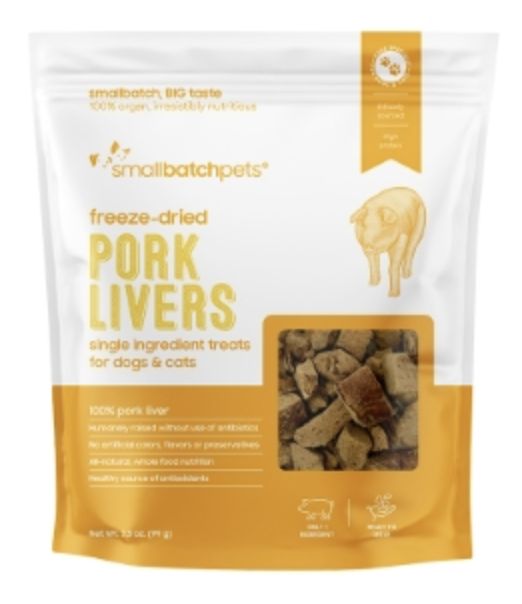 Small Batch Dog &amp; Cat Freeze Dried Treat Pork Liver 3.5oz