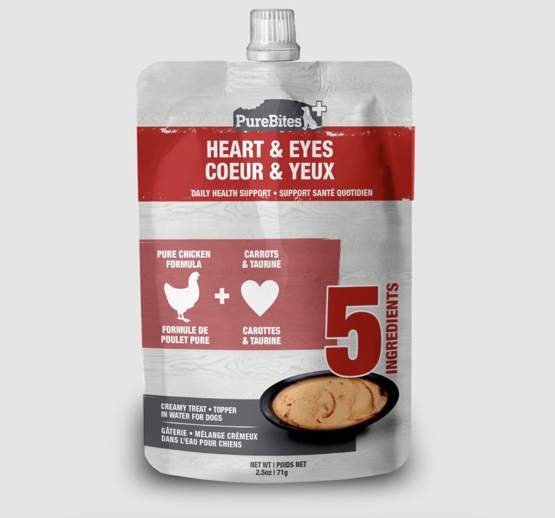 PureBites Dog Puree Heart &amp; Eyes Chicken 2.5oz