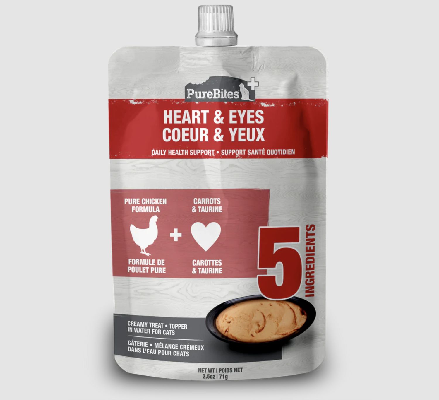 PureBites Cat Puree Heart &amp; Eyes Chicken 2.5oz