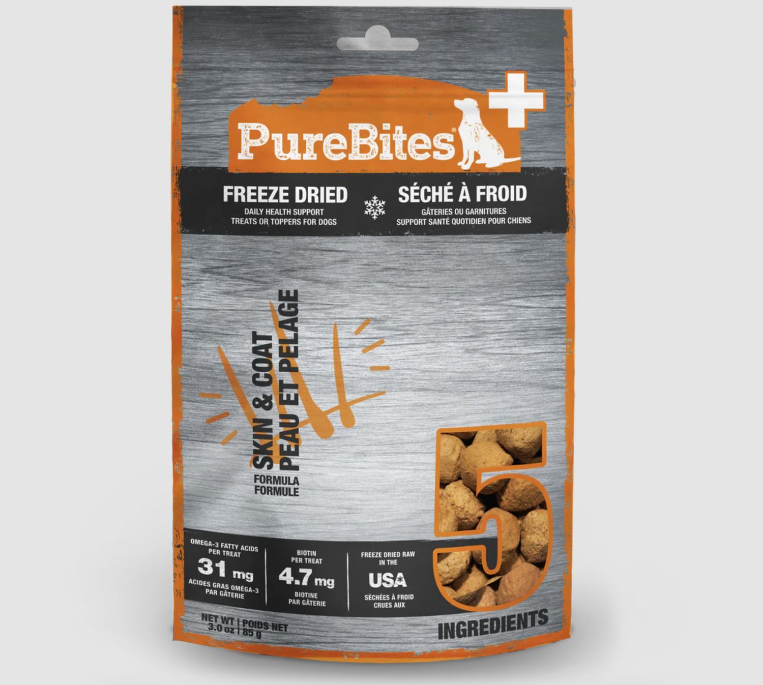 PureBites Dog Freeze Dried Skin &amp; Coat 3oz