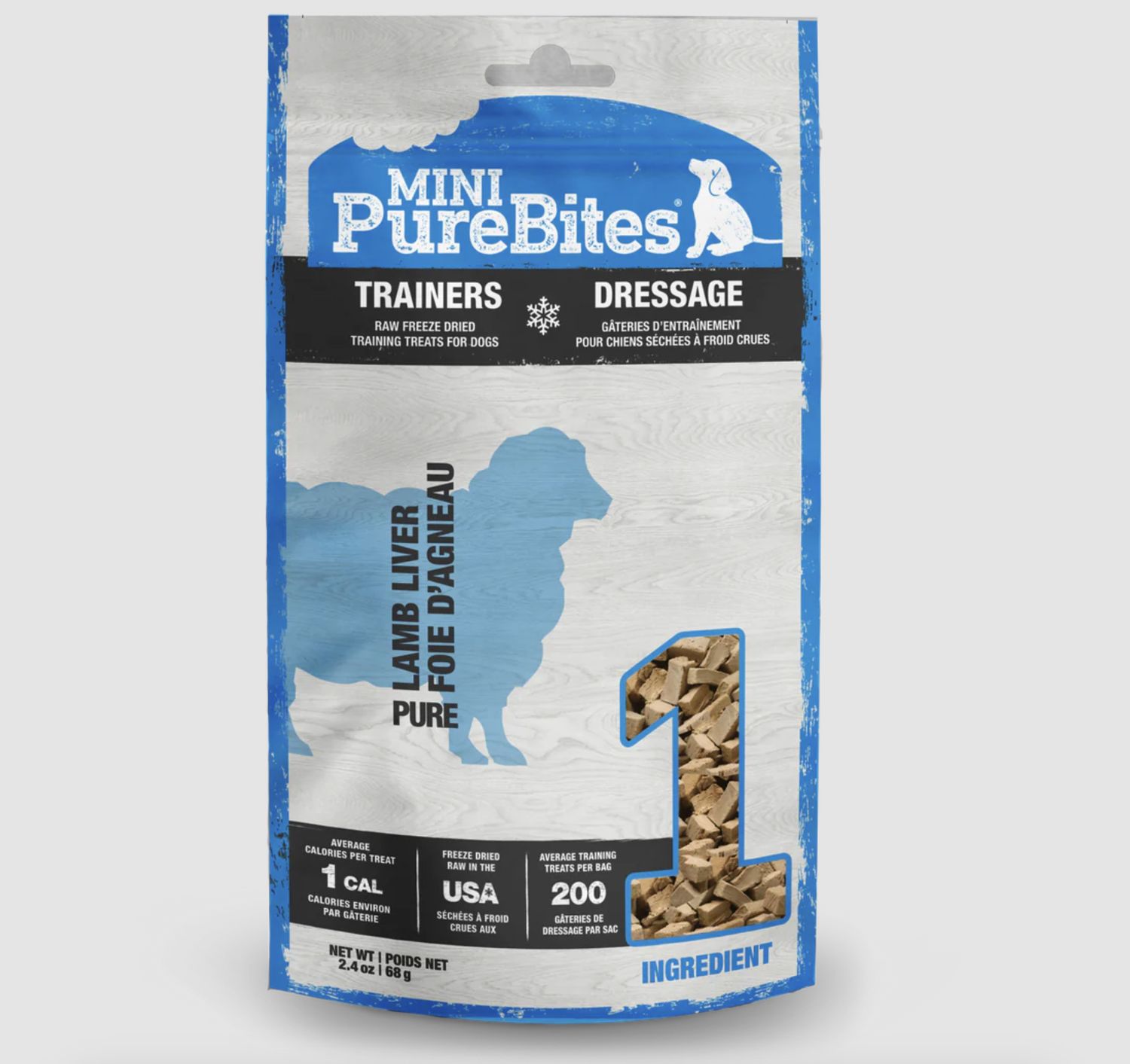 PureBites Dog Freeze Dried Trainers Lamb Liver 2.4oz
