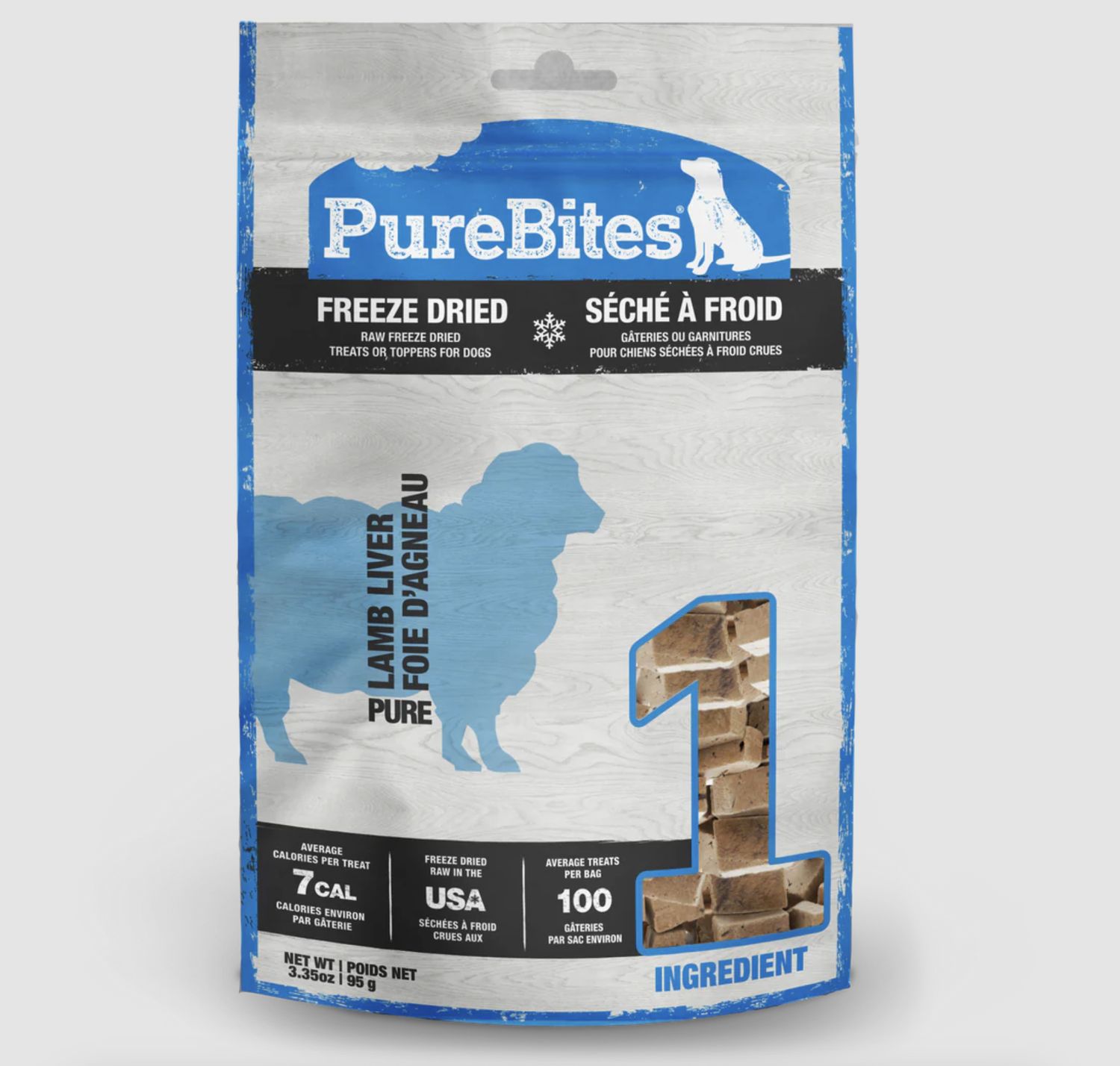 PureBites Dog Freeze Dried Lamb Liver 3.35oz