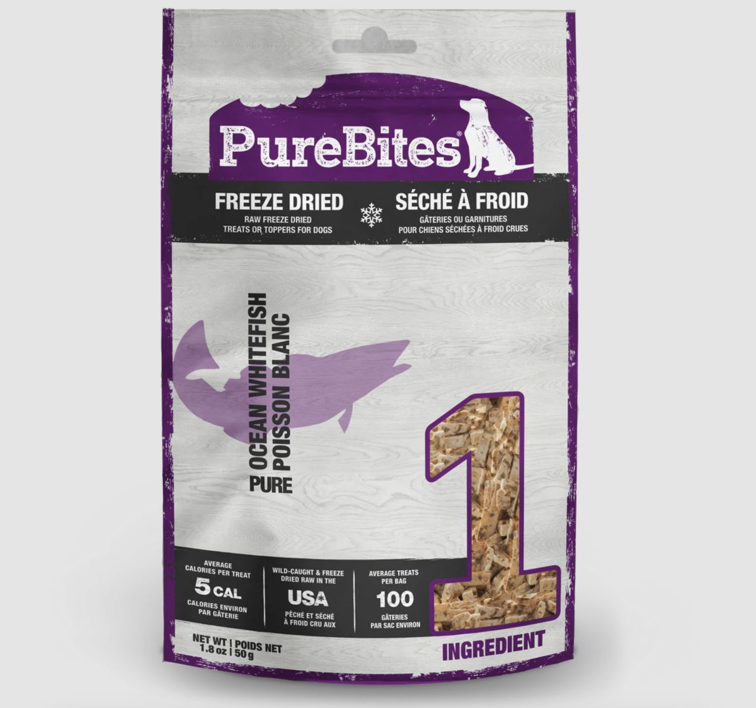 PureBites Dog Freeze Dried Ocean Whitefish 1.8oz