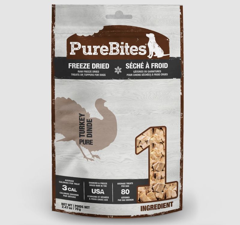 PureBites Dog Freeze Dried Turkey 2.47oz