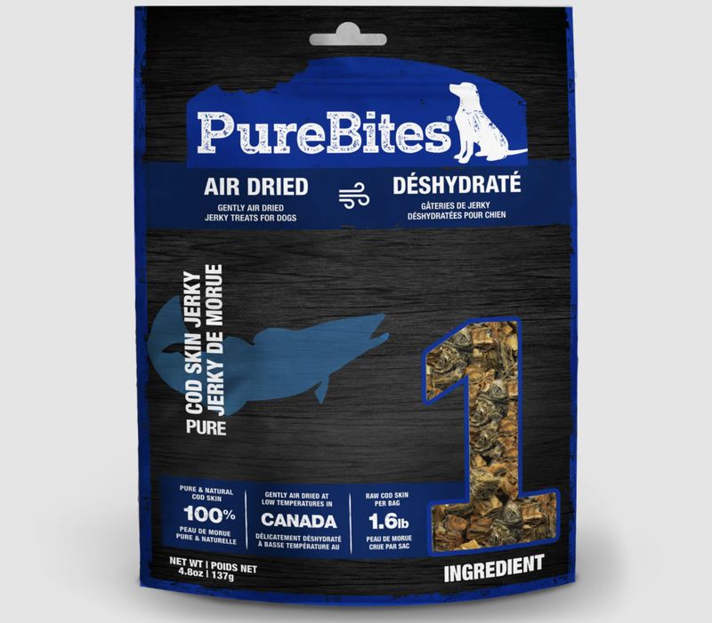 PureBites Dog Jerky Cod Skin 4.8oz