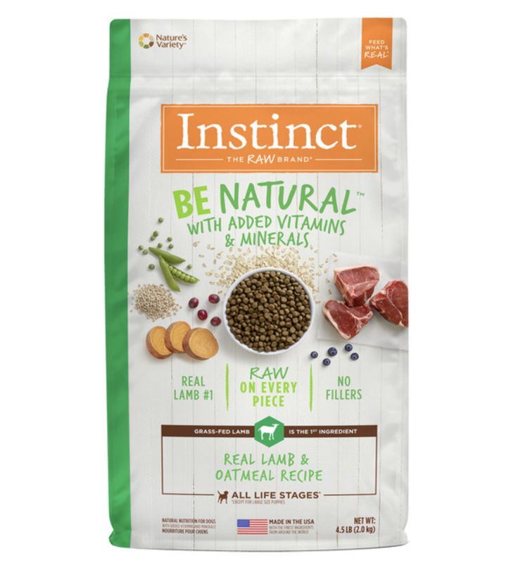 Instinct Dog Be Natural  Lamb &amp; Oatmeal
